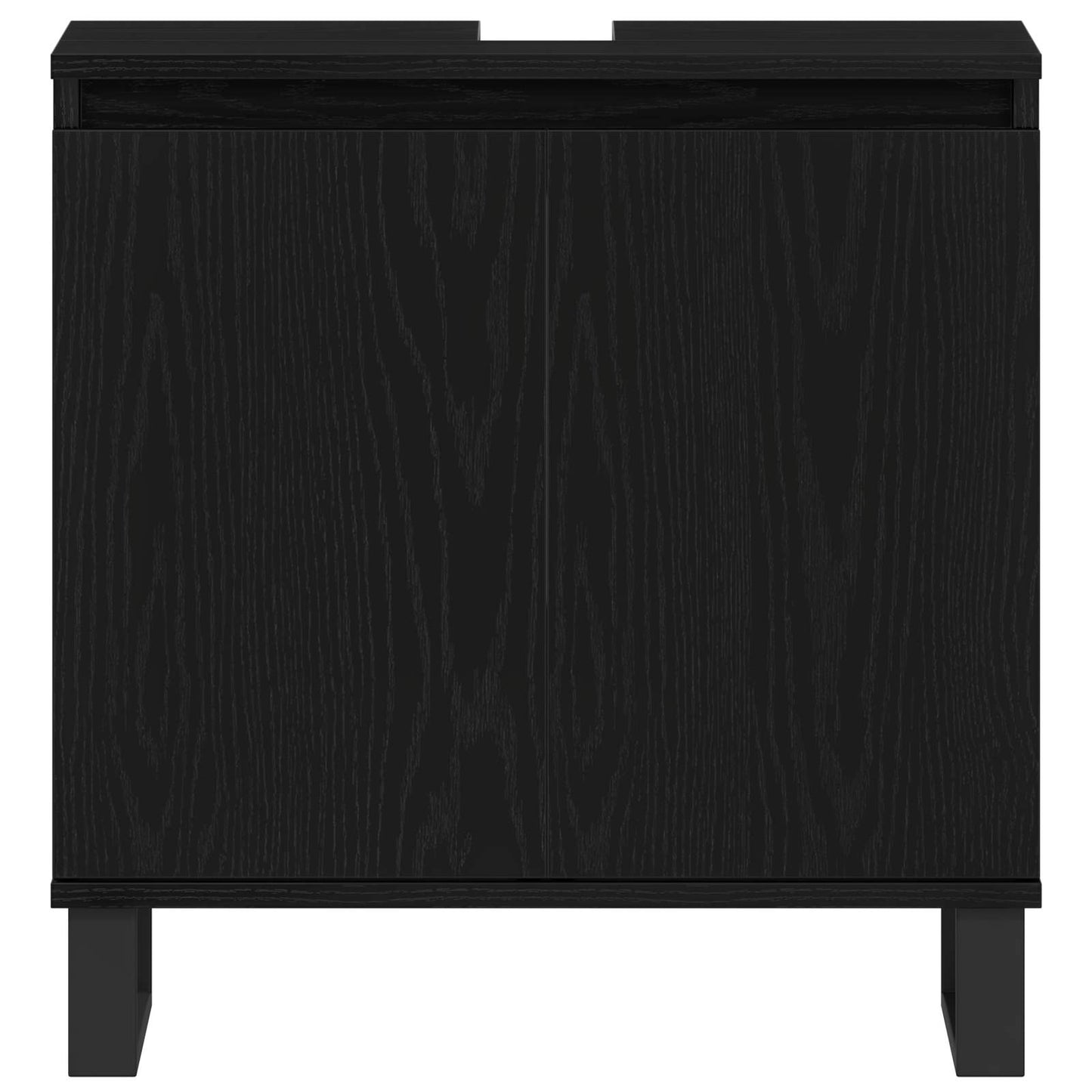 Bathroom Furniture Set 3 pcs Black Oak
