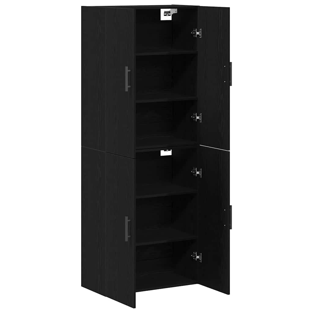 Wall-Mounted Cabinet 2 pcs Black Oak 69.5 x 34 x 90 cm