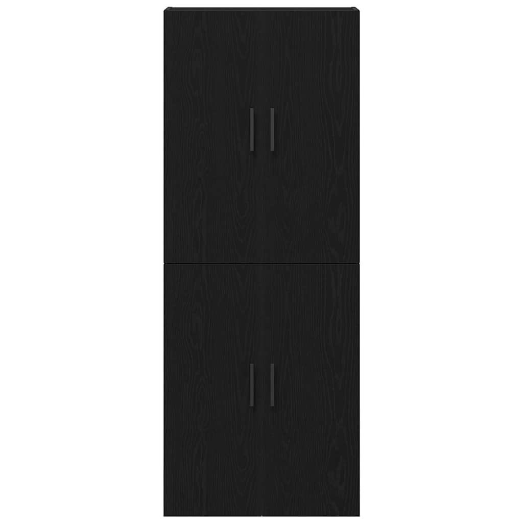 Wall-Mounted Cabinet 2 pcs Black Oak 69.5 x 34 x 90 cm