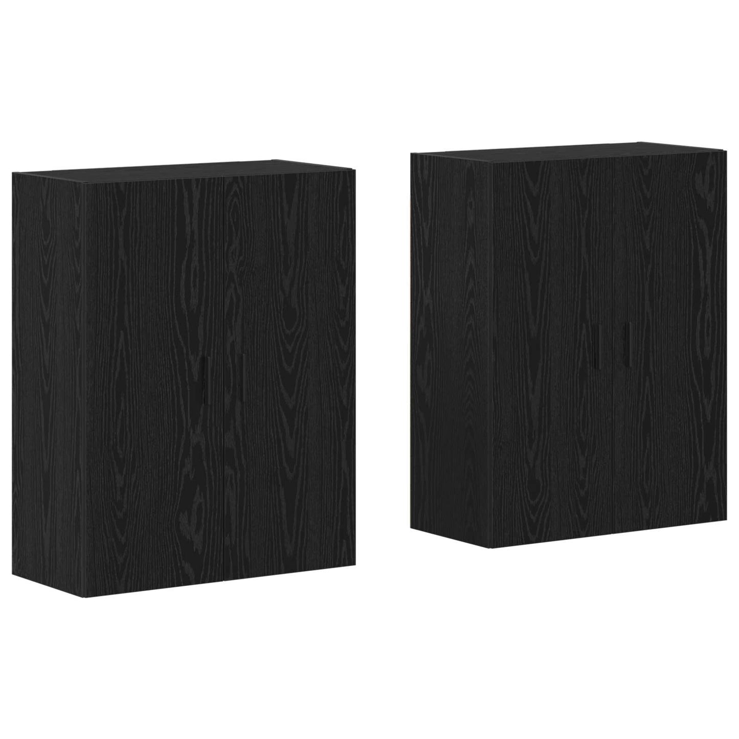 Wall-Mounted Cabinet 2 pcs Black Oak 69.5 x 34 x 90 cm