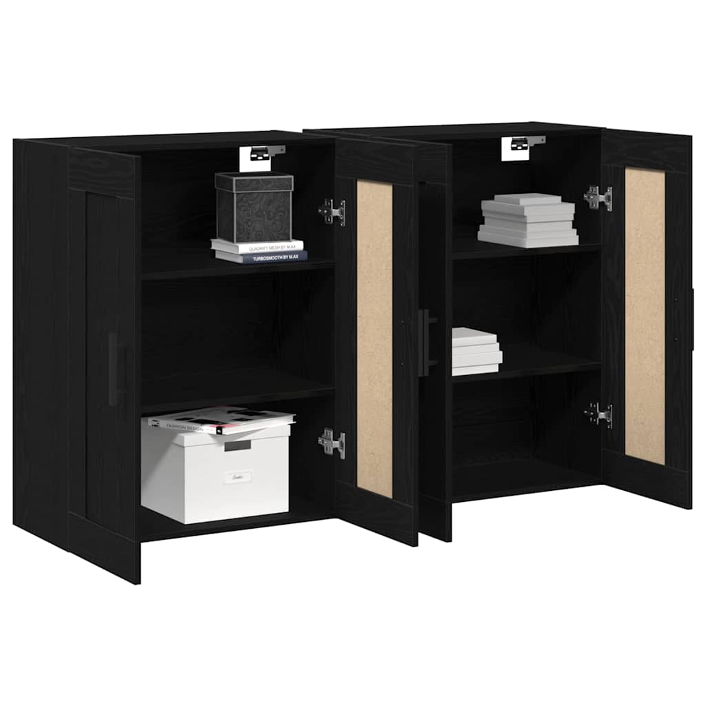 Wall-mounted Cabinet 2 pcs Old Wood 69.5 x 34 x 90 cm