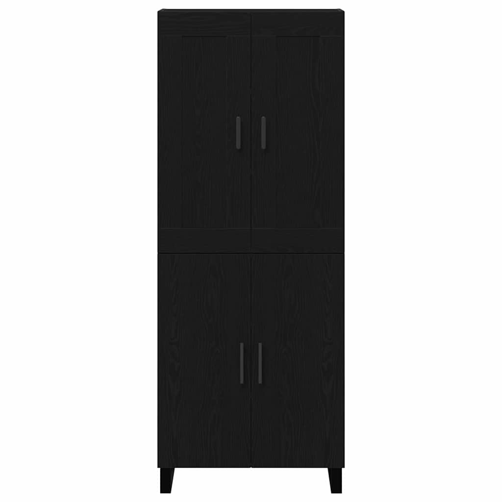 Highboard Black Oak 69.5 x 34 x 180 cm Engineered Wood