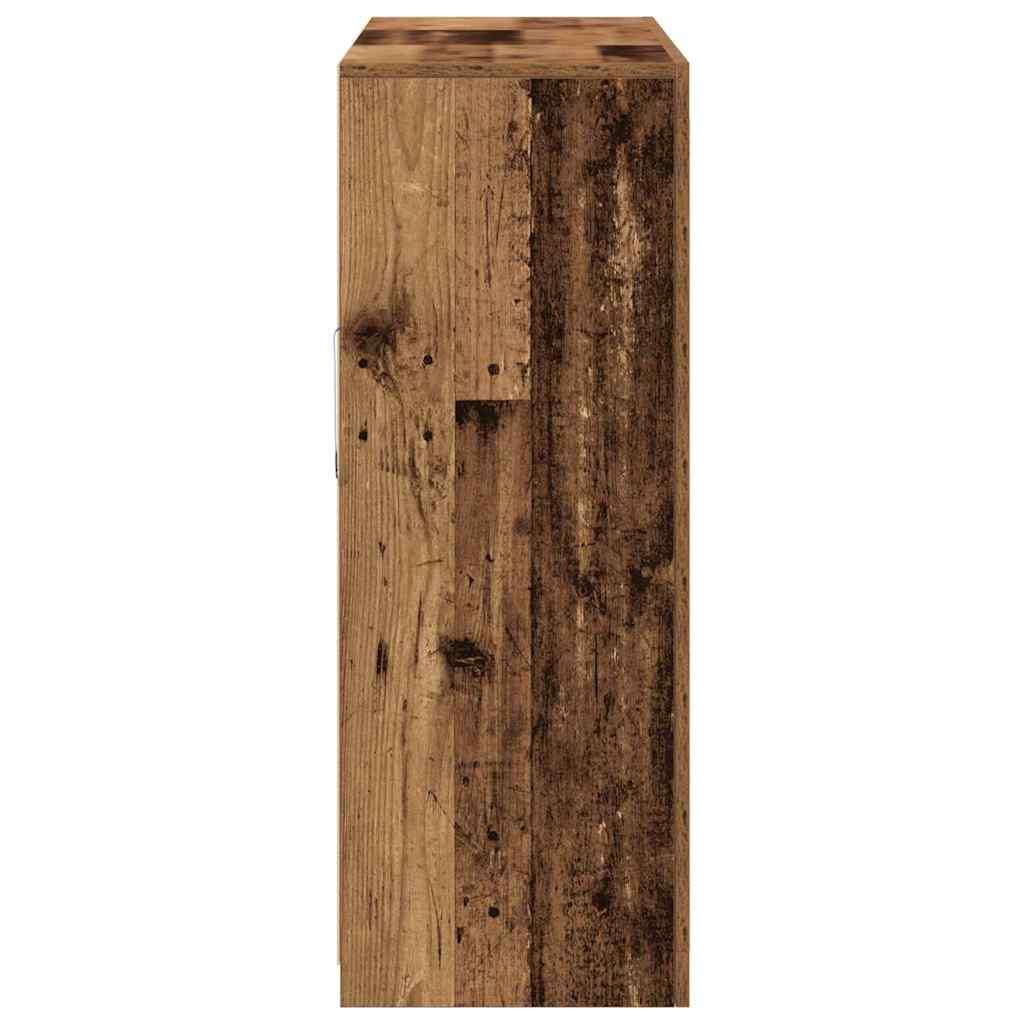 LED Sideboard Old Wood 142.5 x 37 x 100 cm Engineered Wood