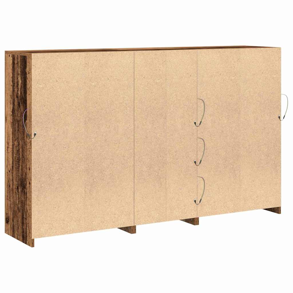 LED Sideboard Old Wood 162 x 37 x 100 cm Engineered Wood