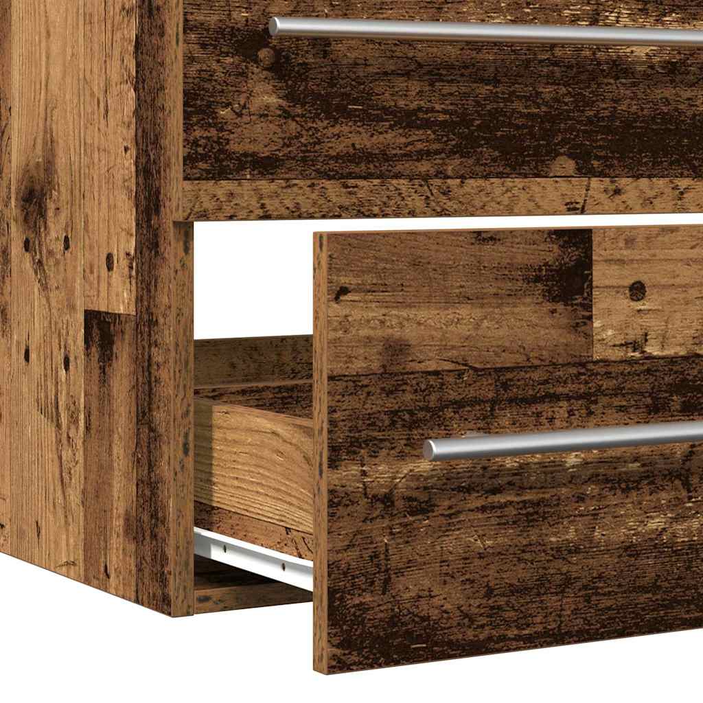 Bathroom Sink Cabinet 2 pcs Old Wood 80 x 38.5 x 48 cm