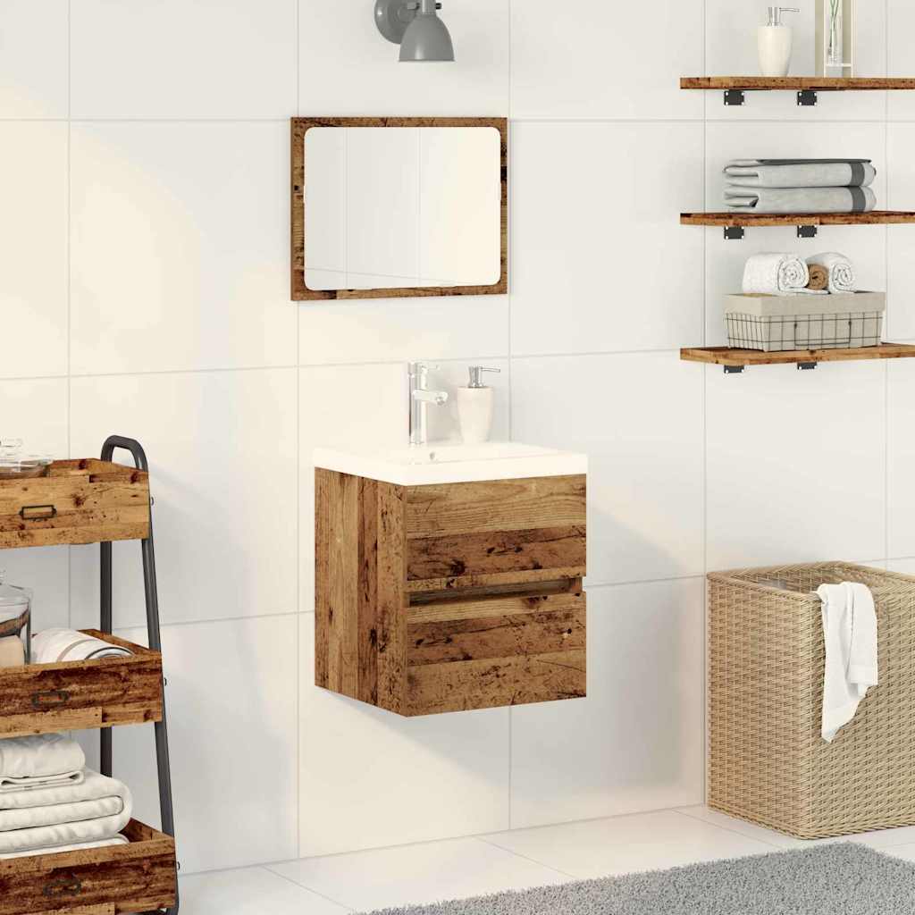 Bathroom Sink Cabinet Black Oak 41 x 39 x 62 cm Engineered Wood