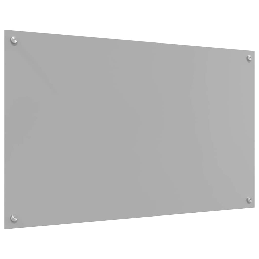 Kitchen Backsplash Light Grey 100 x 60 cm Tempered Glass