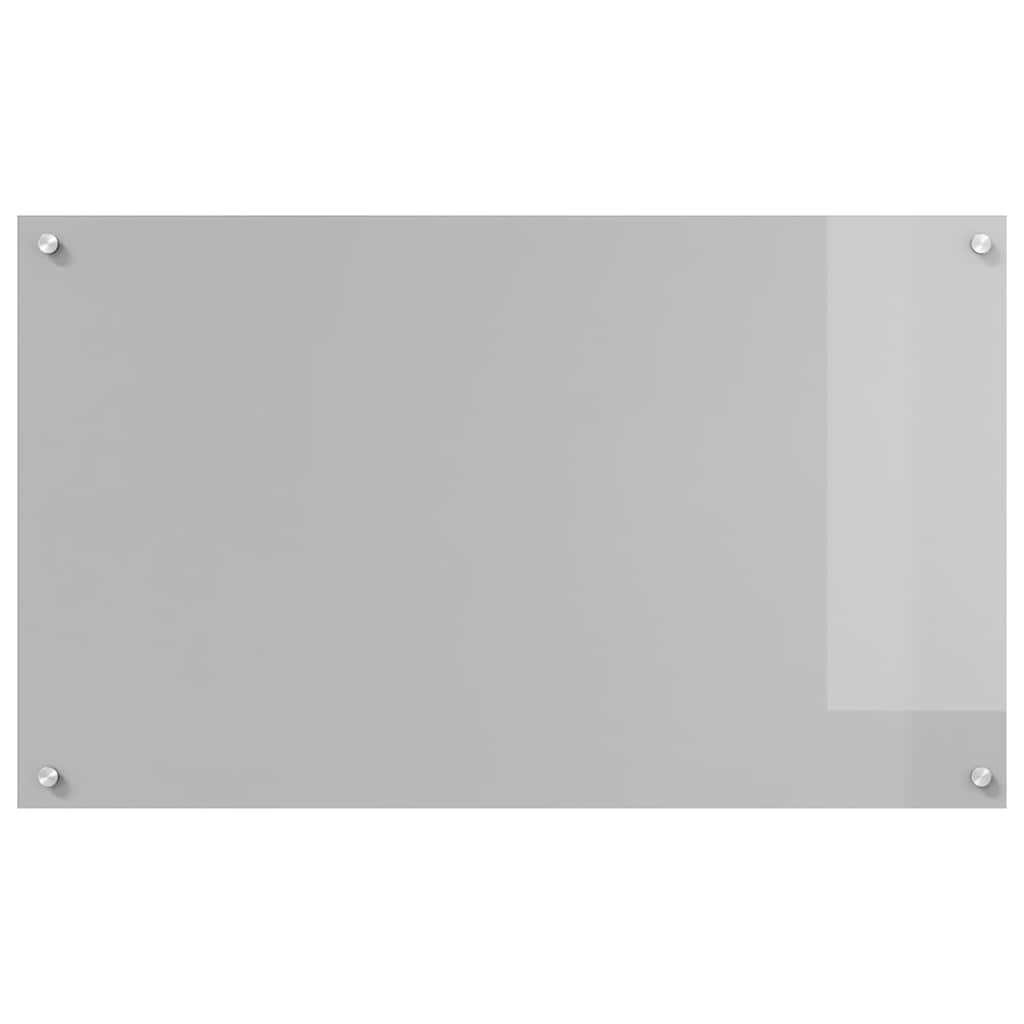 Kitchen Backsplash Light Grey 100 x 60 cm Tempered Glass