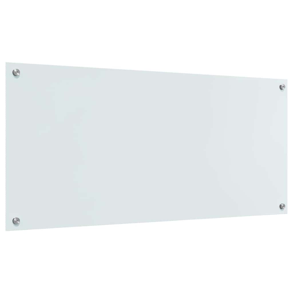 Kitchen Backsplash White 110 x 50 cm Tempered Glass