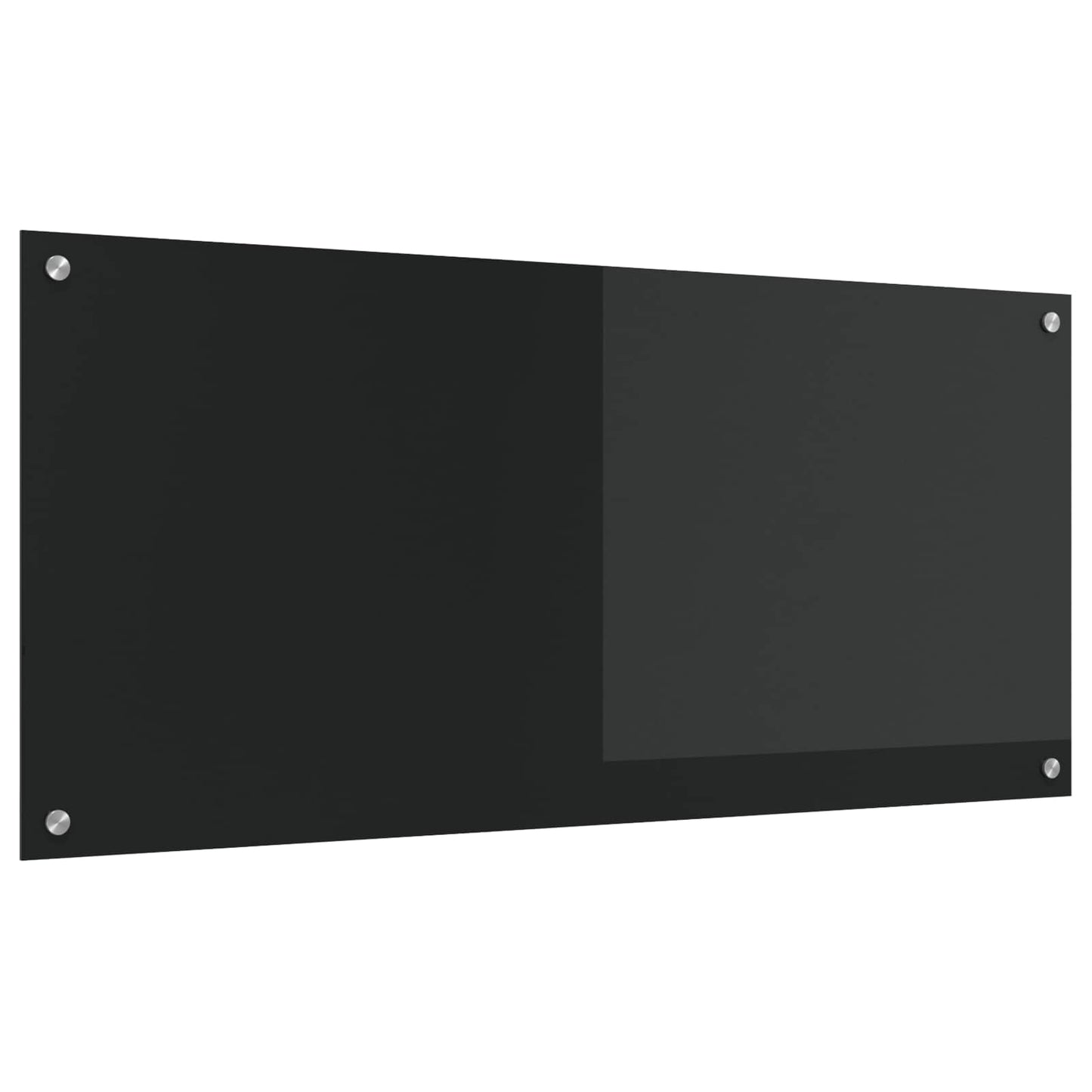 Kitchen Backsplash Black 110 x 50 cm Tempered Glass