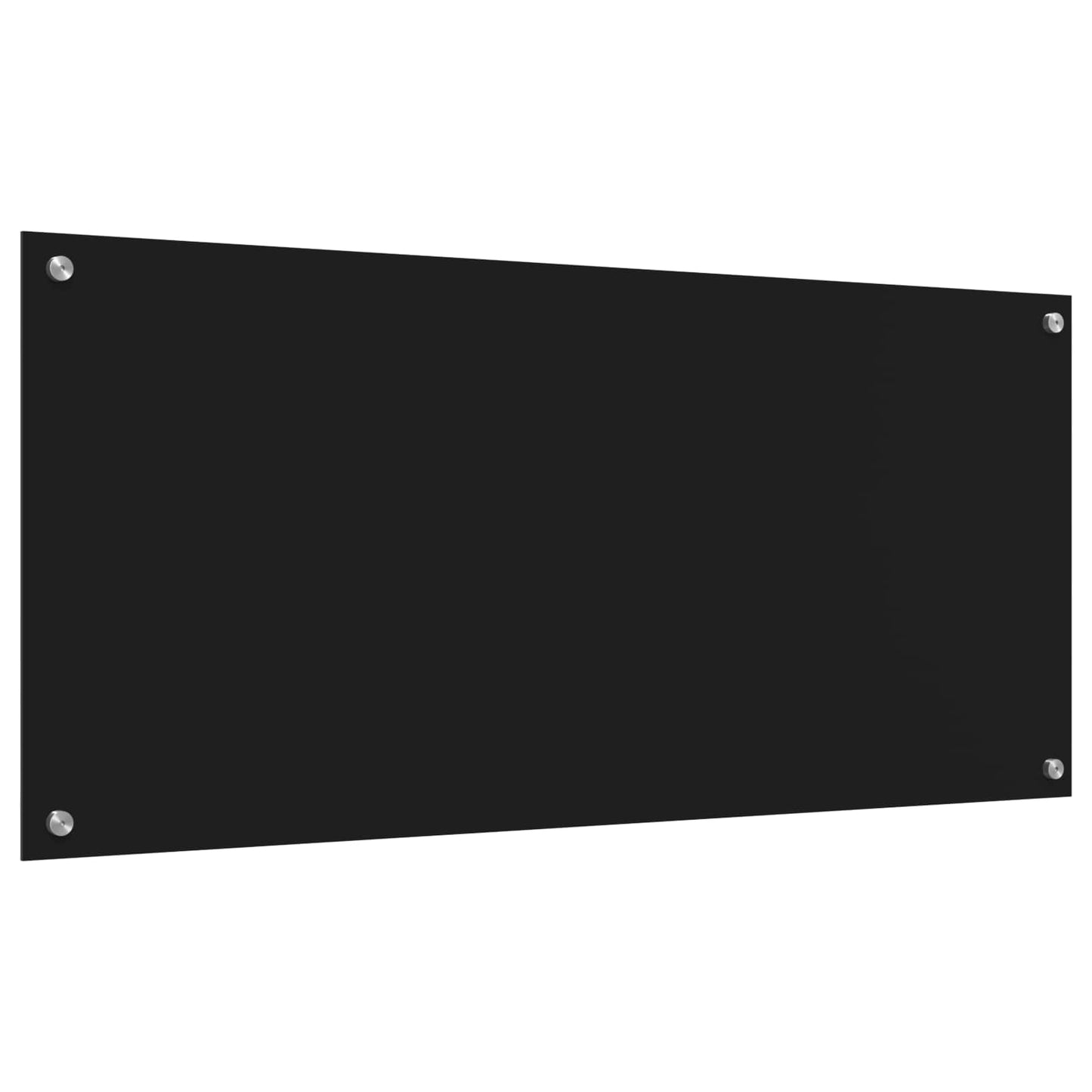 Kitchen Backsplash Black 110 x 50 cm Tempered Glass