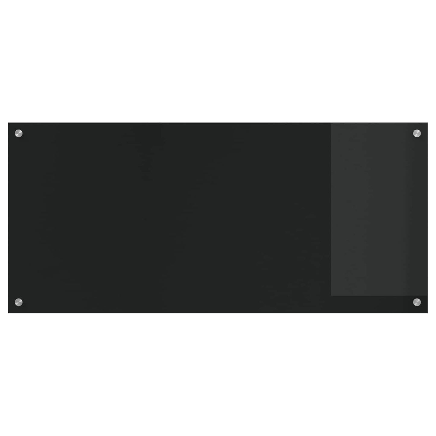 Kitchen Backsplash Black 110 x 50 cm Tempered Glass
