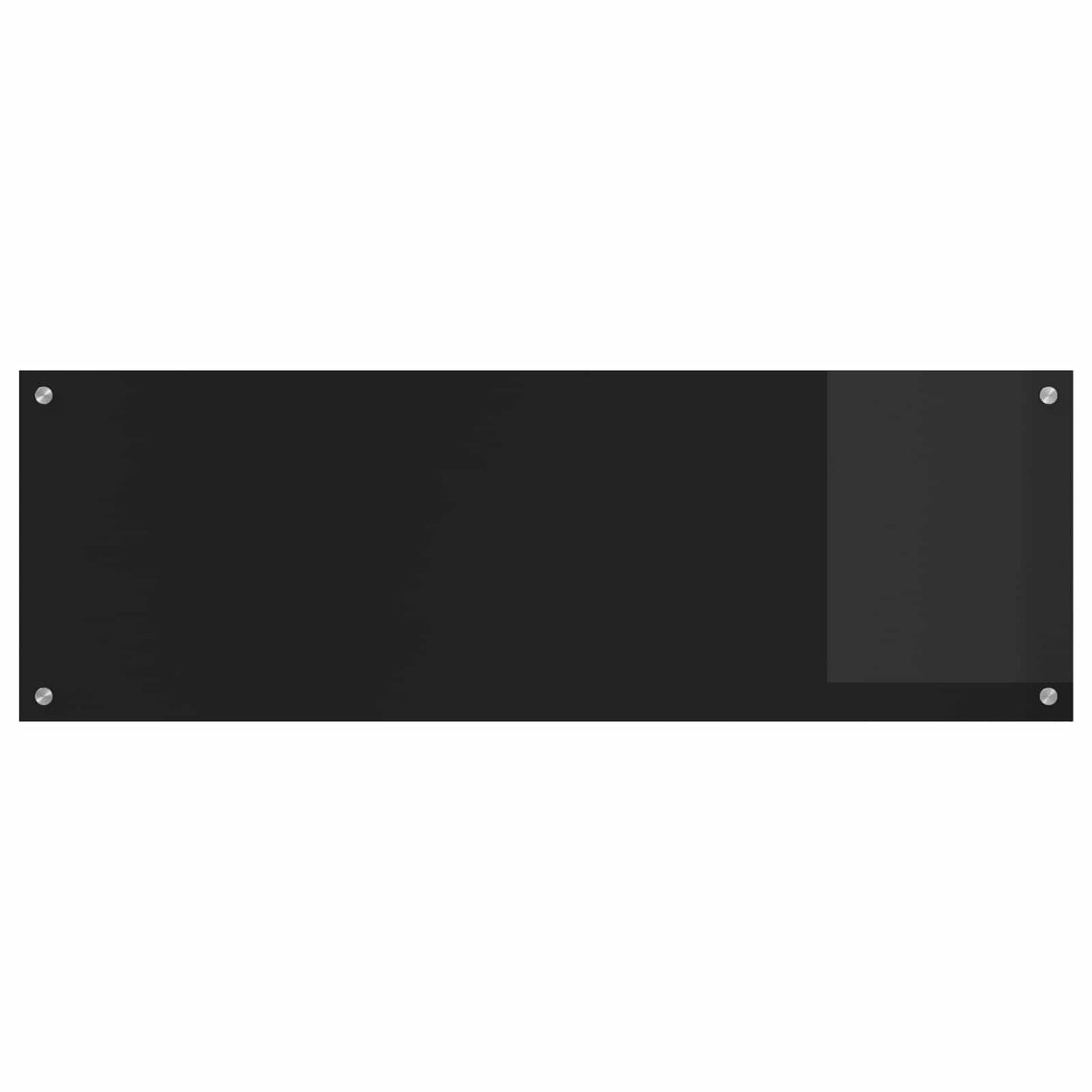 Kitchen Backsplash Black 120 x 40 cm Tempered Glass