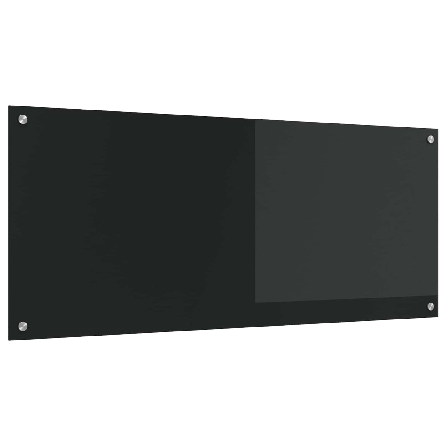 Kitchen Backsplash Black 120 x 50 cm Tempered Glass