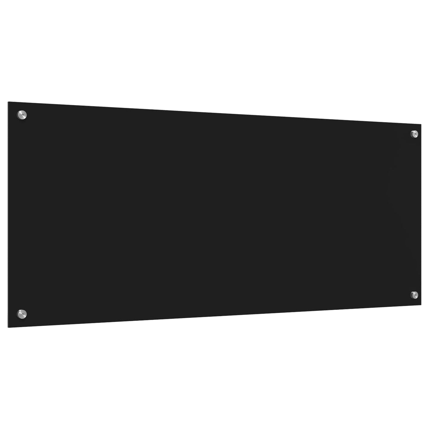 Kitchen Backsplash Black 120 x 50 cm Tempered Glass