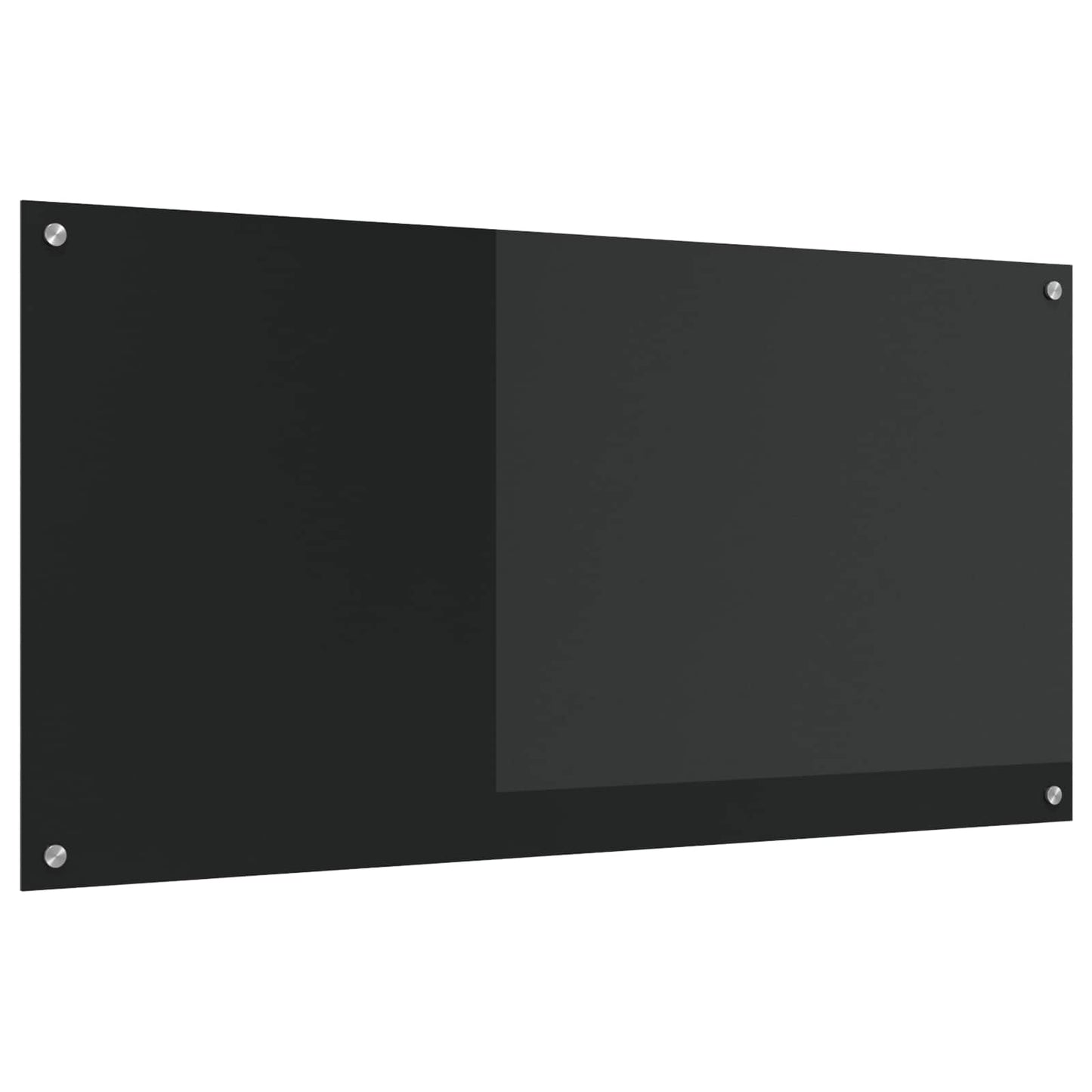 Kitchen Backsplash Black 120 x 60 cm Tempered Glass
