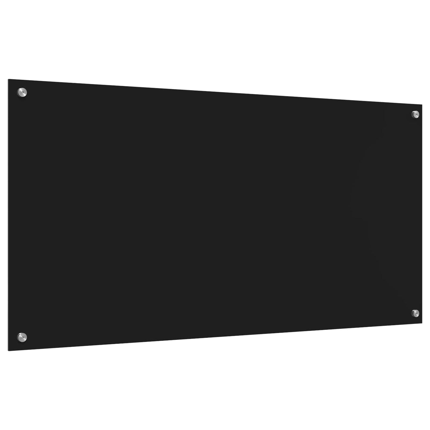 Kitchen Backsplash Black 120 x 60 cm Tempered Glass