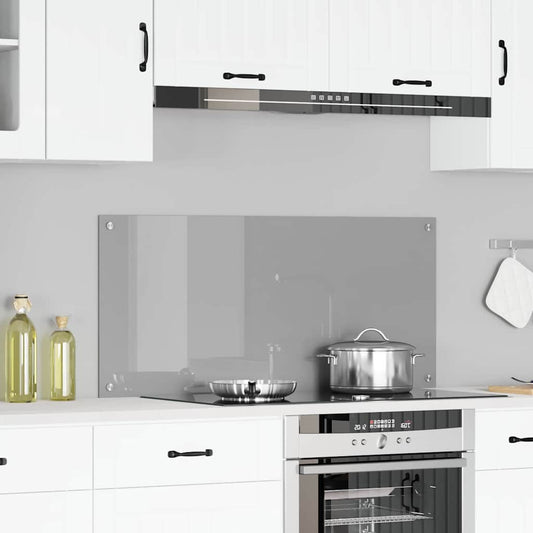 Kitchen Backsplash Light Grey 110 x 50 cm Tempered Glass