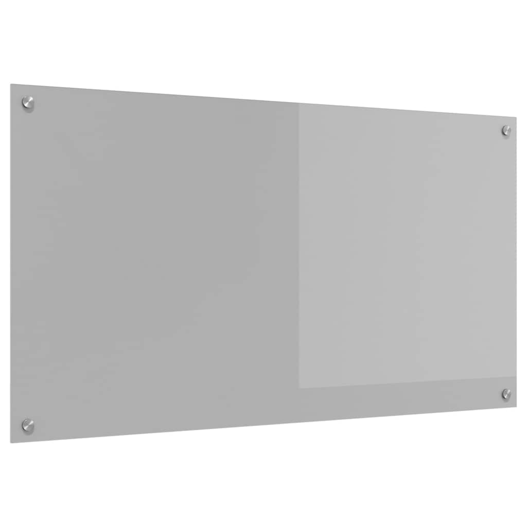 Kitchen Backsplash Light Grey 110 x 60 cm Tempered Glass