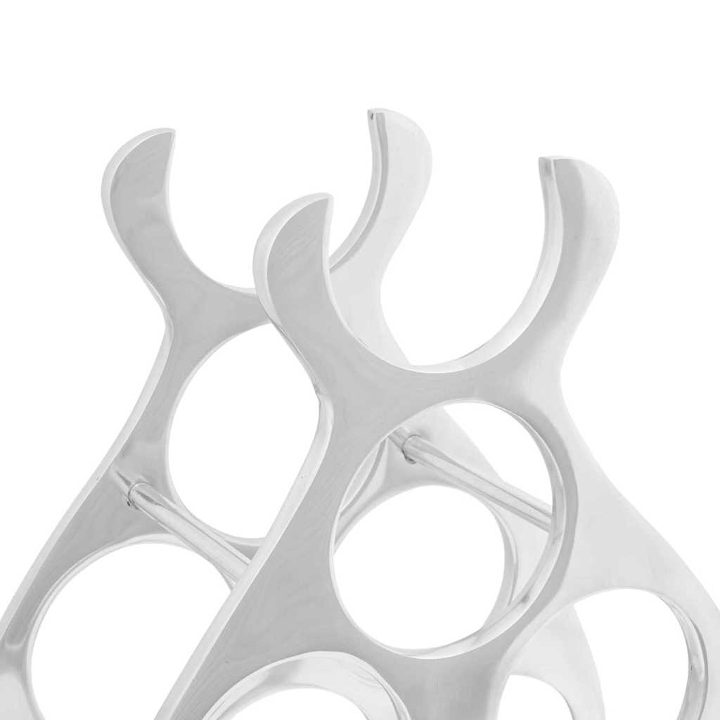 Wine Rack Silver 32 x 14 x 37.5 cm Aluminium