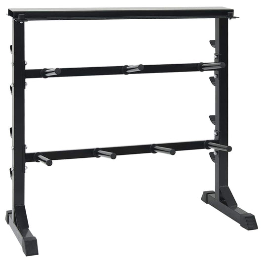 Dumbbell Rack Black 99 x 45 x 95.5 cm Powder-Coated Steel