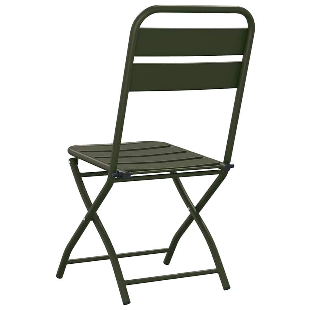 Garden Folding Chair Folding 2 pcs Green 42 x 52 x82cm