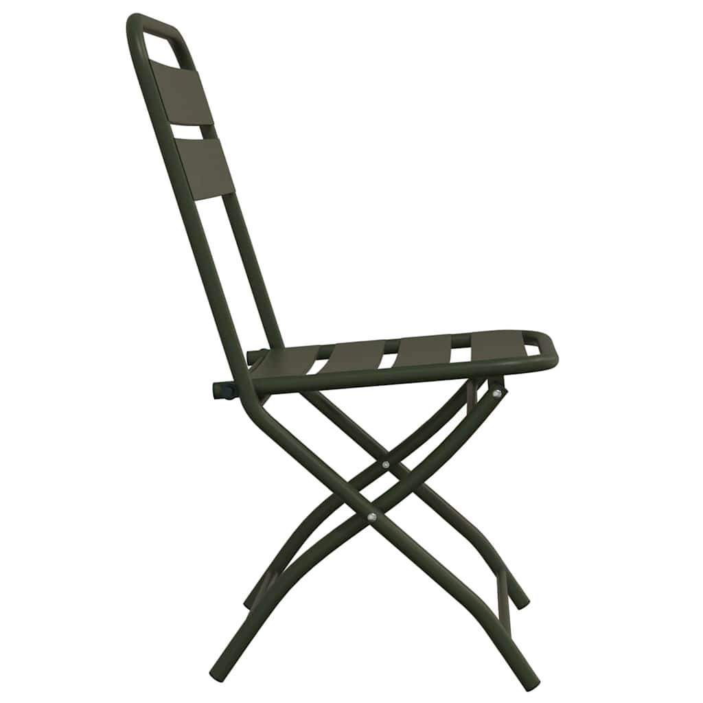 Garden Folding Chair Folding 2 pcs Green 42 x 52 x82cm