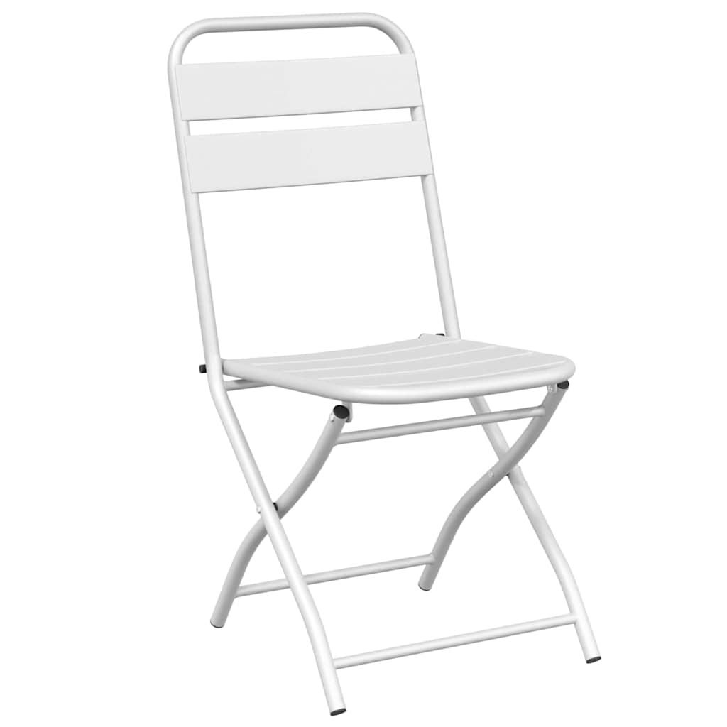 Garden Folding Chair Folding 2 pcs White 42 x 52 x82cm