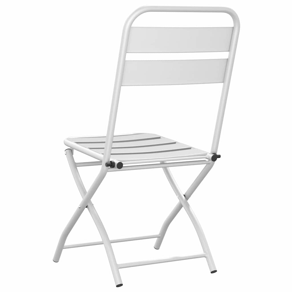Garden Folding Chair Folding 2 pcs White 42 x 52 x82cm
