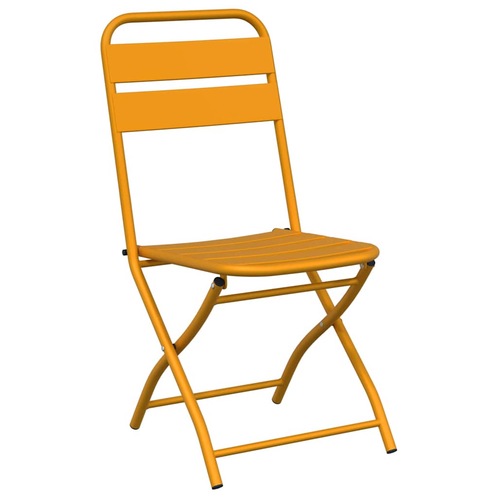 Garden Folding Chair Folding 2 pcs Mustard 42 x 52 x82cm