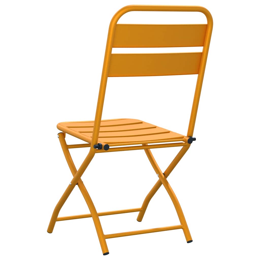 Garden Folding Chair Folding 2 pcs Mustard 42 x 52 x82cm