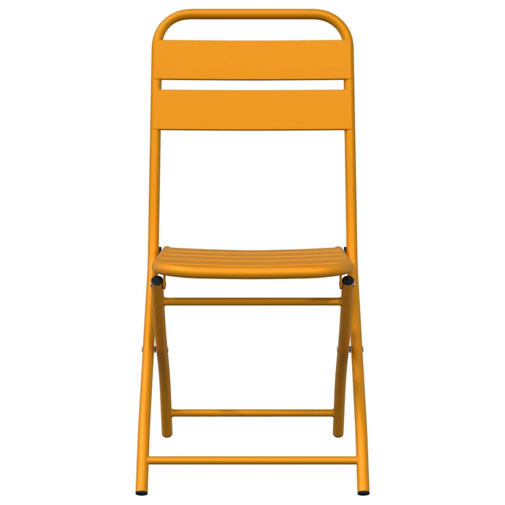 Garden Folding Chair Folding 2 pcs Mustard 42 x 52 x82cm