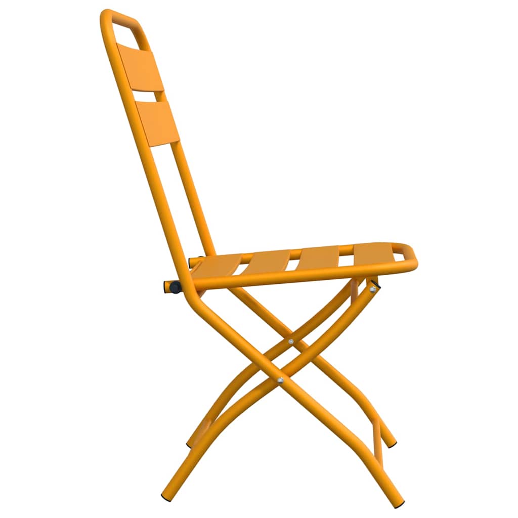 Garden Folding Chair Folding 2 pcs Mustard 42 x 52 x82cm