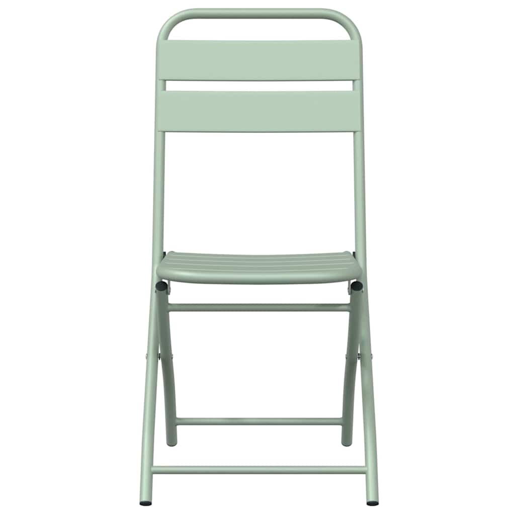 Garden Folding Chair Folding 2 pcs Light Mint 42 x 52 x82cm