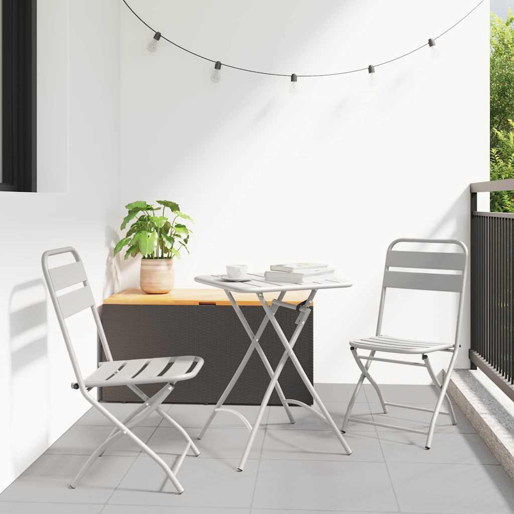 Garden Folding Chair Folding 2 pcs Beige 42 x 52 x82cm