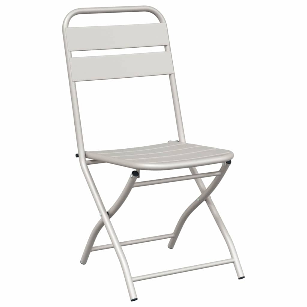 Garden Folding Chair Folding 2 pcs Beige 42 x 52 x82cm