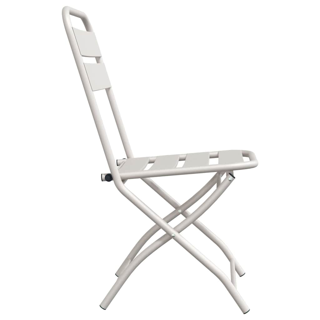 Garden Folding Chair Folding 2 pcs Beige 42 x 52 x82cm
