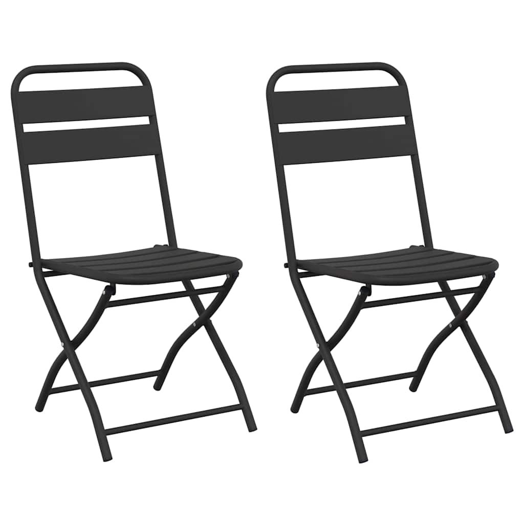 Garden Folding Chair Folding 2 pcs Anthracite 42 x 52 x82cm