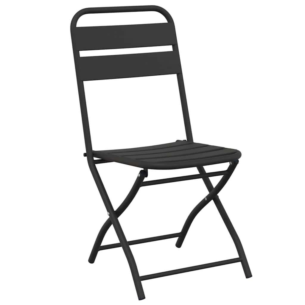 Garden Folding Chair Folding 2 pcs Anthracite 42 x 52 x82cm