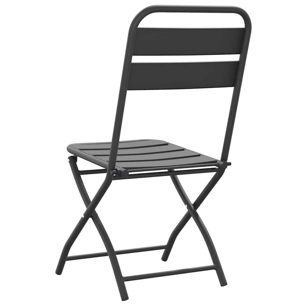 Garden Folding Chair Folding 2 pcs Anthracite 42 x 52 x82cm
