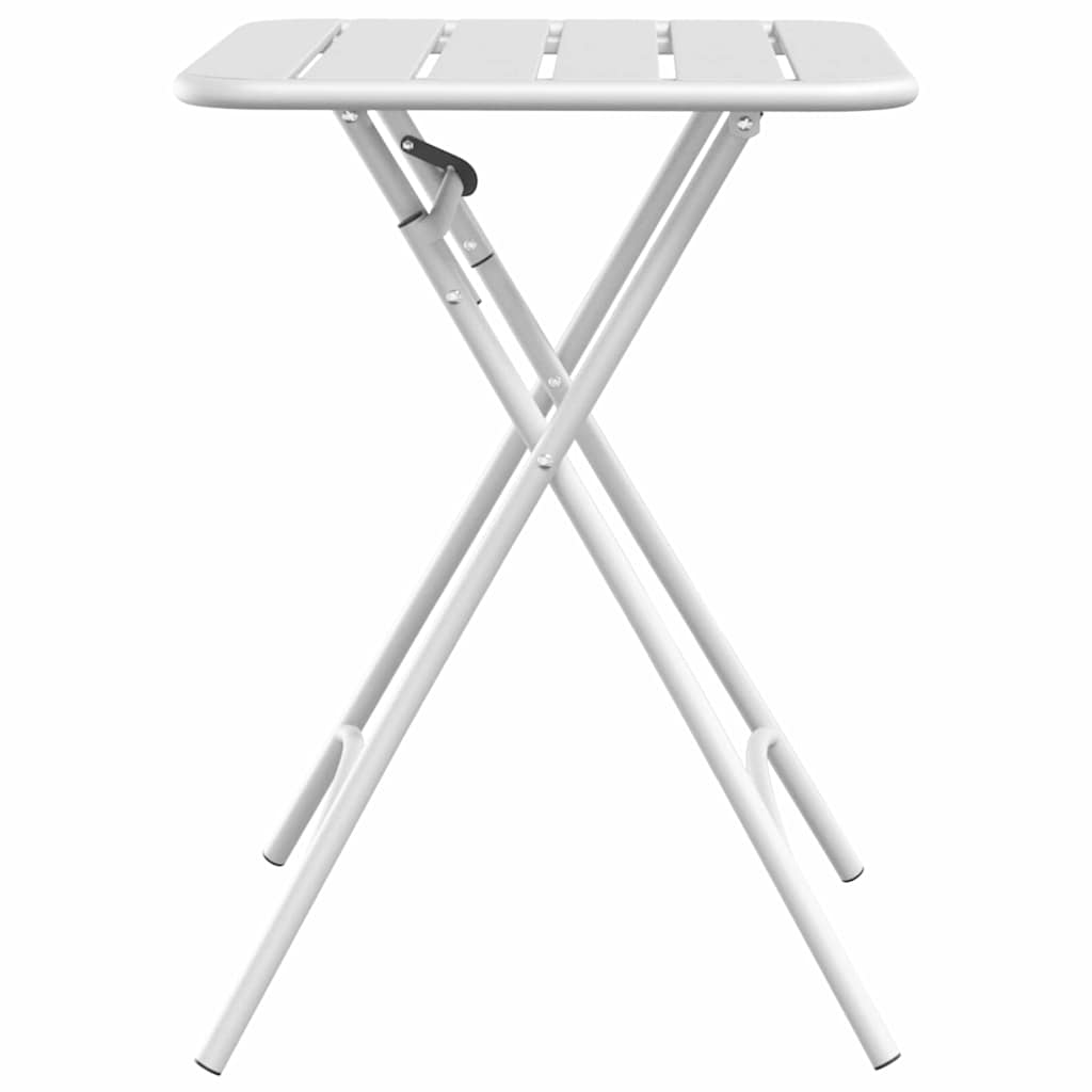 Bistro Table White 55 x 55 x 72.5 cm Powder-coated Steel