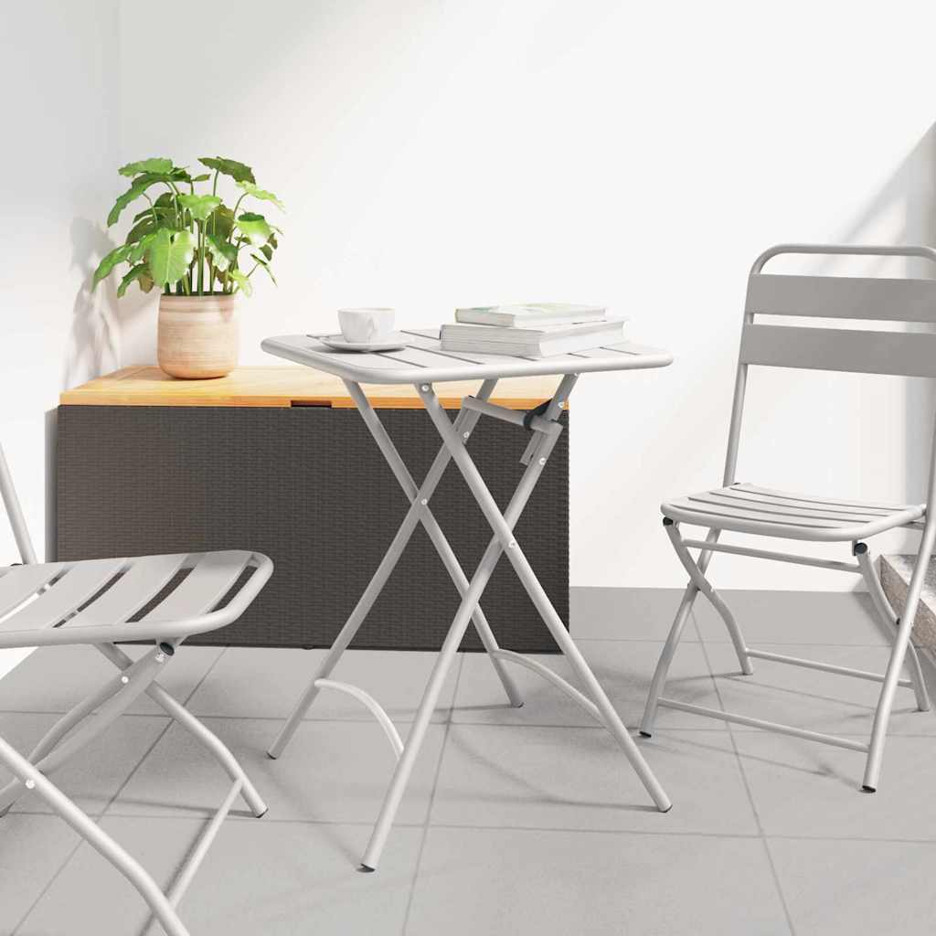 Bistro Table Beige 55 x 55 x 72.5 cm Powder-coated Steel