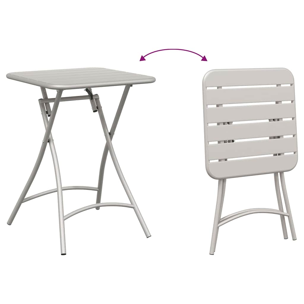 Bistro Table Beige 55 x 55 x 72.5 cm Powder-coated Steel