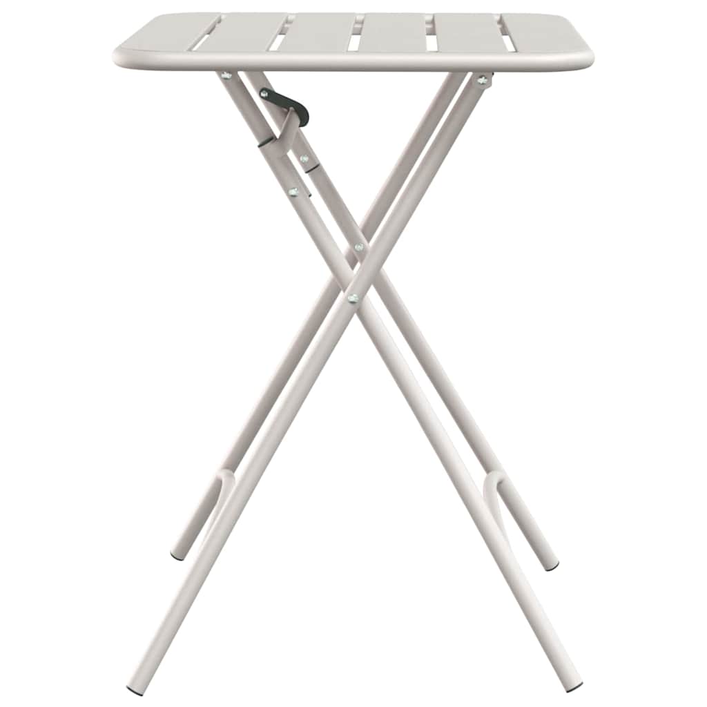 Bistro Table Beige 55 x 55 x 72.5 cm Powder-coated Steel