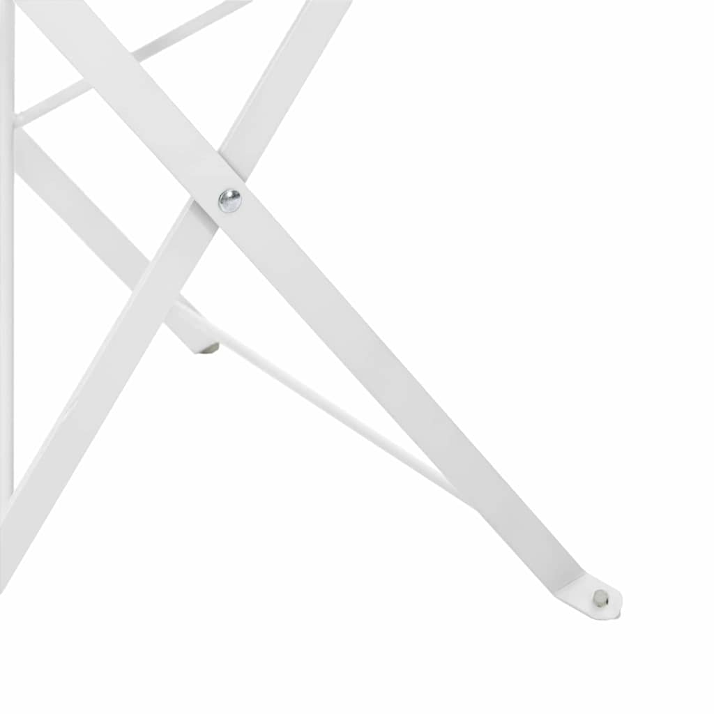 Garden Folding Chair Folding 2 pcs White 42 x 46 x 82cm Metal