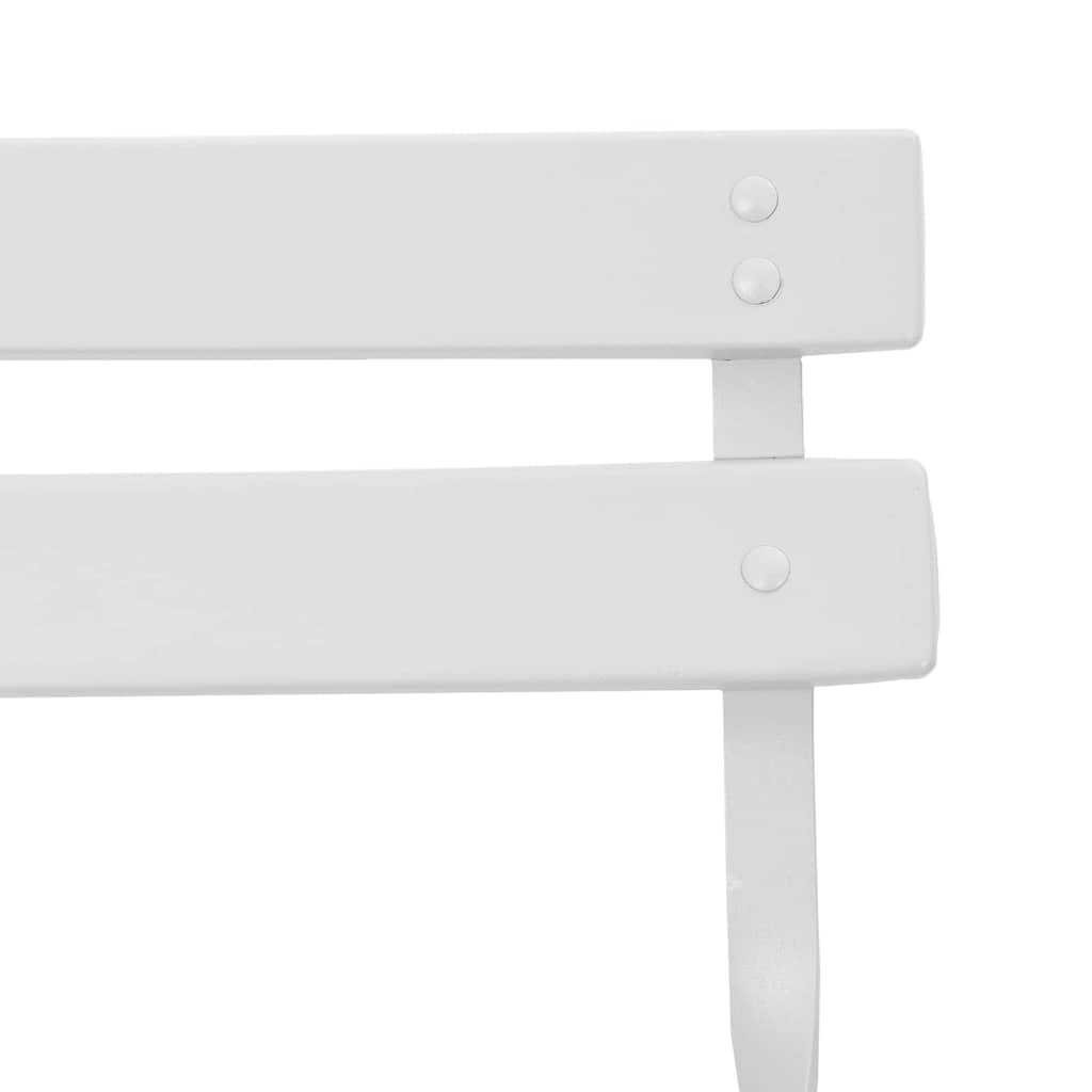Garden Folding Chair Folding 2 pcs White 42 x 46 x 82cm Metal