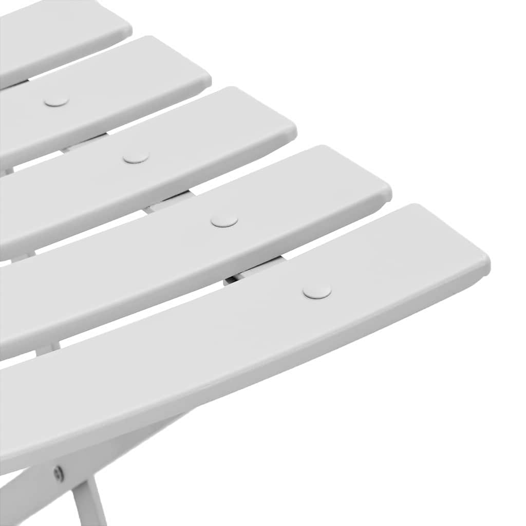 Garden Folding Chair Folding 2 pcs White 42 x 46 x 82cm Metal