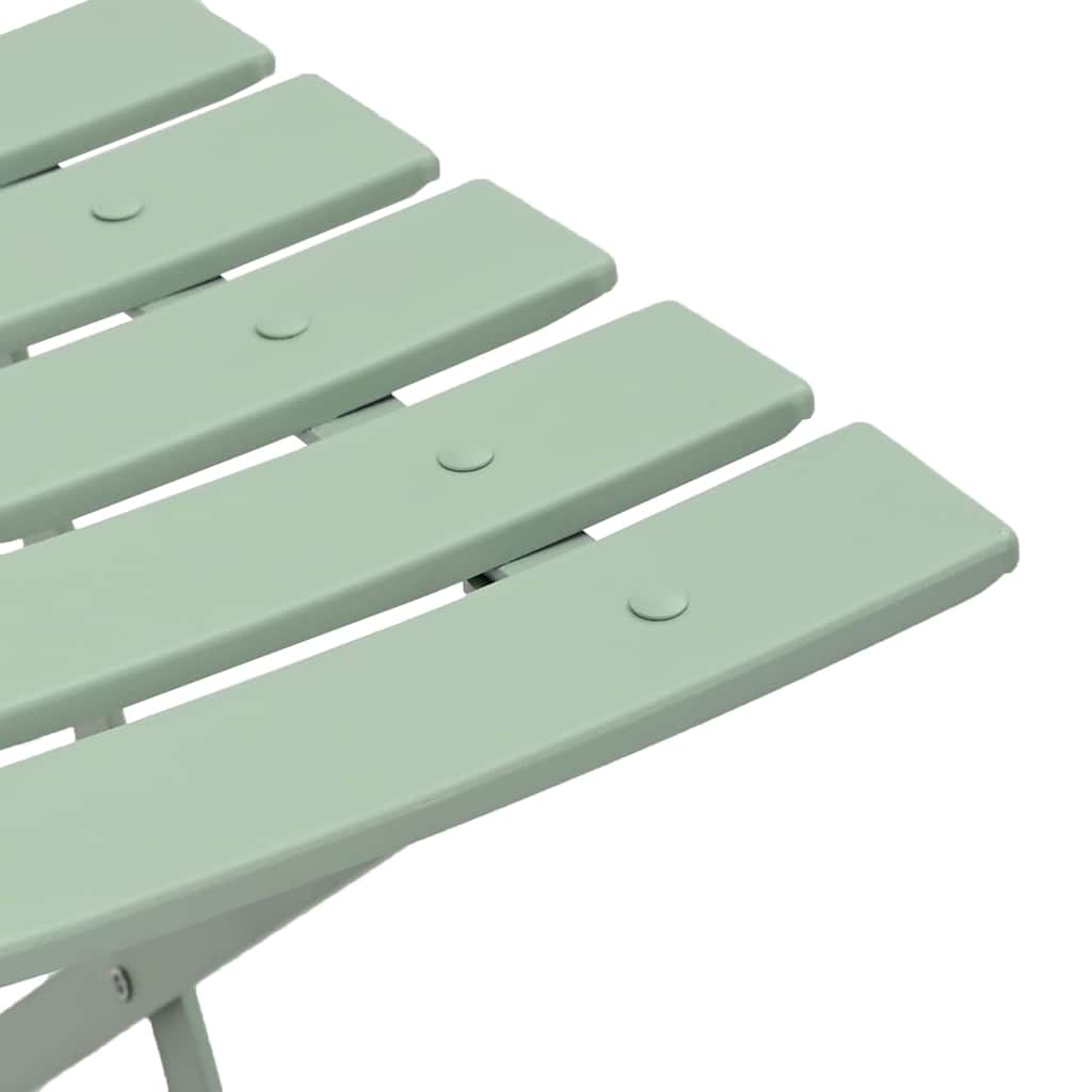 Garden Folding Chair 2 pcs Light Mint 42 x 46 x 82cm Metal