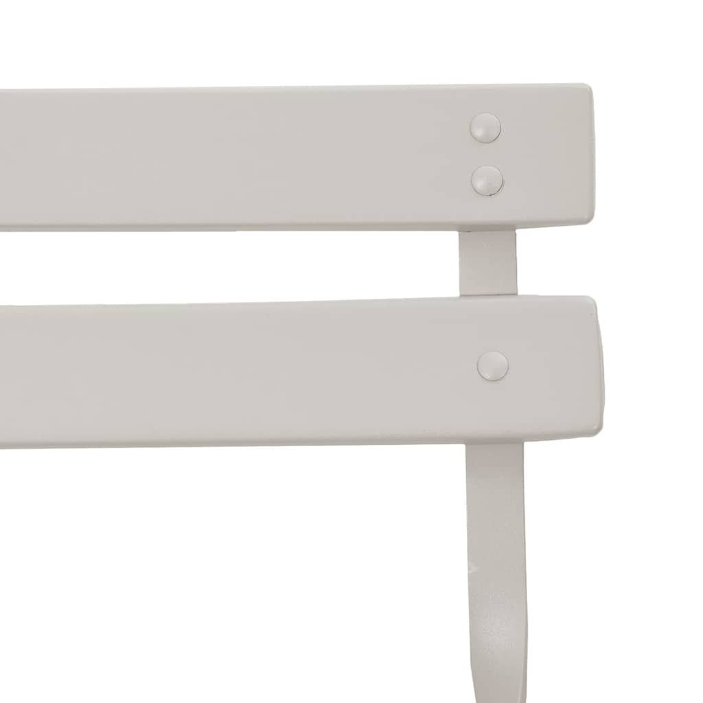 Garden Folding Chair Folding 2 pcs Beige 42 x 46 x 82cm Metal