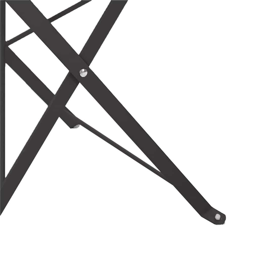 Garden Folding Chair 2 pcs Anthracite 42 x 46 x 82cm Metal